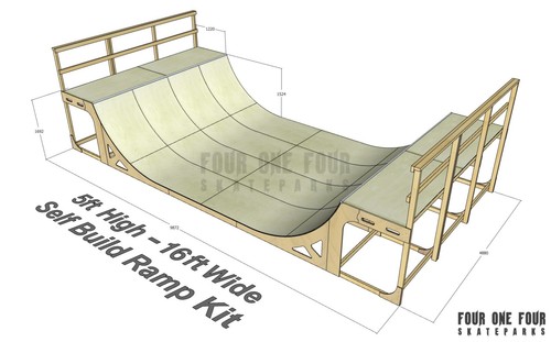 5ft high skate ramp halfpipe - 5ft,