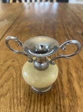 Vintage Metal and Onyx Vase