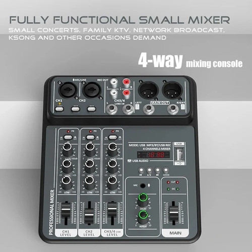 Channel audio mixer with - channel, 48v