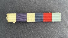 Pair of British military medal sew on ribbons - Military Cross & 1939/45 Star