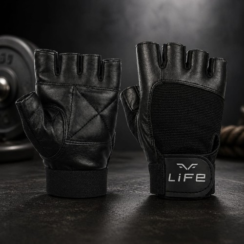 Gym weight lifting - gym, leather