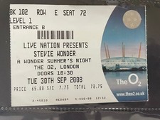 Stevie Wonder Ticket 2008