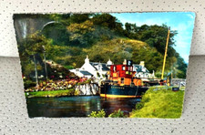 VINTAGE postcard PUFFER BOAT