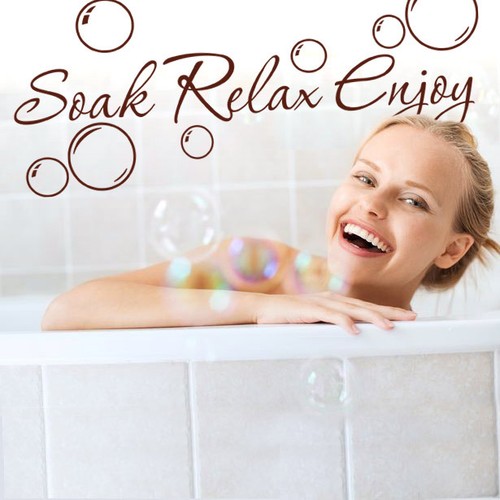Soak relax enjoy bubbles vinyl - bubbles,