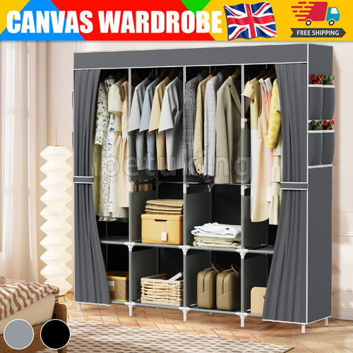 Fabric canvas wardrobe - wardrobe, with