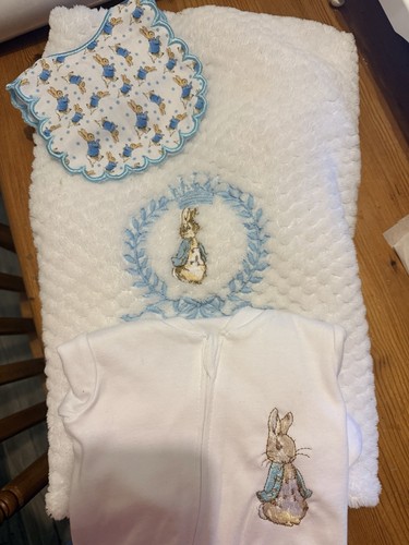 Peter rabbit embroidered - embroidered, set