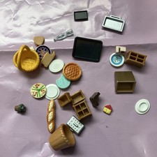 Sylvanian baking Bread Tray baguette bread boat spares plates baskets (ref 19)