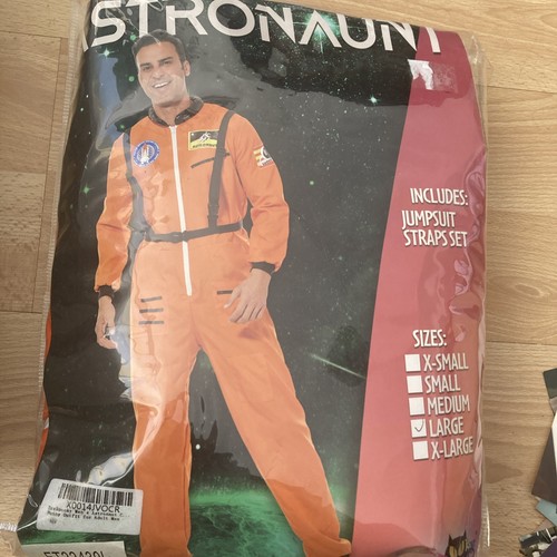 Mens orange astronaut costume - orange,