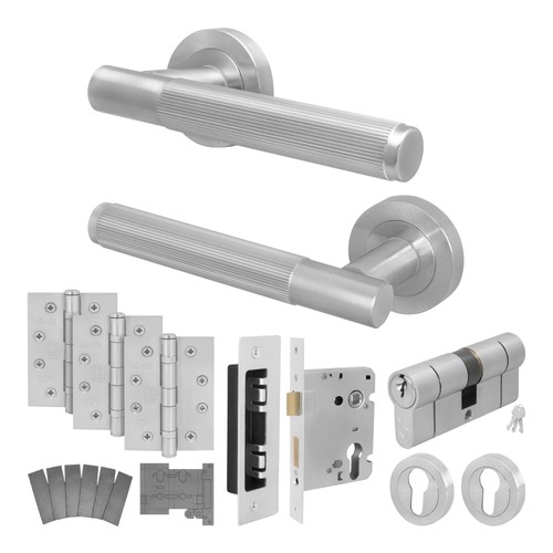 Satin internal door handle - internal,
