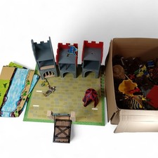 Toy Bundle Wooden Camelot Castle w/ Horses & Knight Figures Play Mat | Preloved