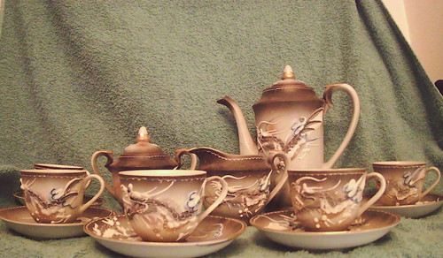 Japanese kutani dragonware - japanese,