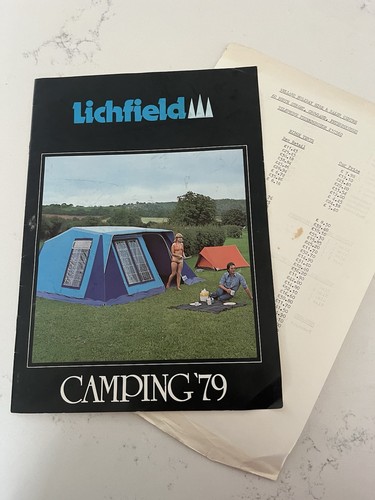 Vintage camping tent - camping, brochure