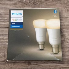 Philips Hue Warm White B22 Work with Alexa Bluetooth LED Light Bulb 2 Pack