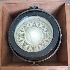 Henry Hughes and Son, Husun, Gimballed Boxed Ships Compass,Super Rare.Vintage.