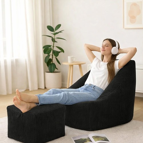 Bean bag chair - with, footstool