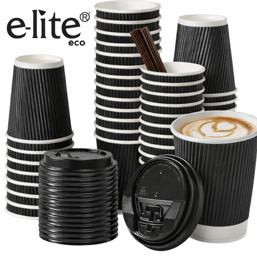 Black ripple triple wall - wall, paper