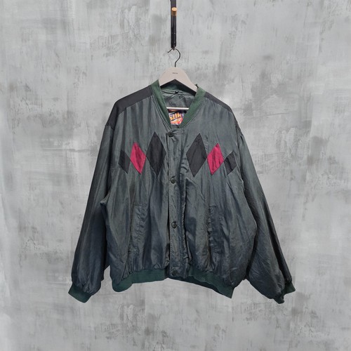 Vintage silk bomber jacket - c&a,