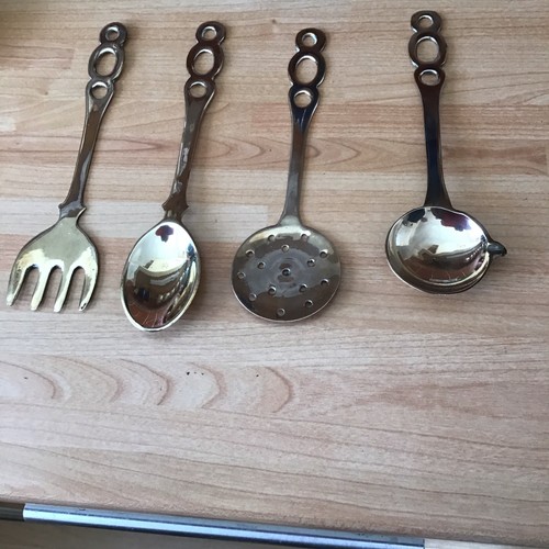 Brass spoon set - spoon,