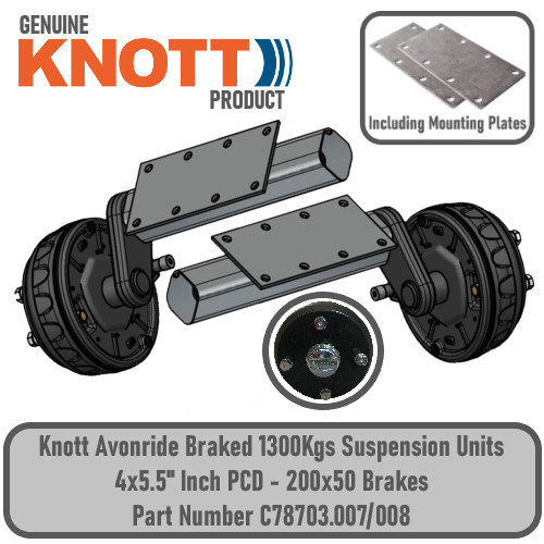 Knott trailer 1300kg - knott, braked