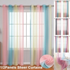 Gradient Color Sheer Curtains