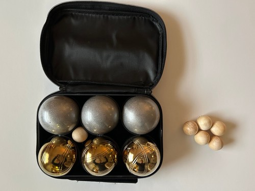 Ball 73mm metal boules or - metal,