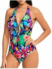 FIGLEAVES SWIMSUIT TUMMY CONTROL HAWAII TUMMY UP HALTER 187475 .
