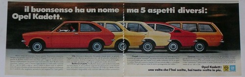 Advert advertising 1976 opel - advert,