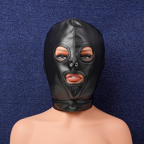 Leather hood head harness - head,