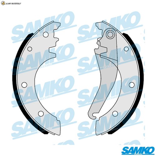 Brake shoe set parking brake