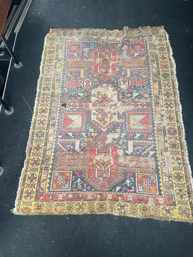 Antique caucasian kazak rug - antique,