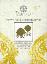 Couture Festive Flourishes Labels & Tag cutting die set for crafts - Incomplete