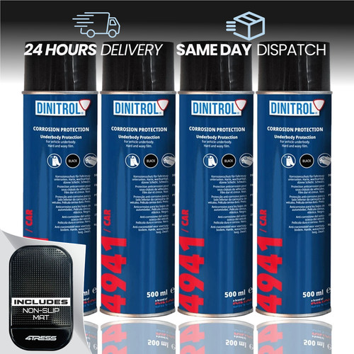 Black chassis wax aerosol - 4x,