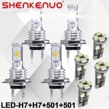 For Audi A5 2008-2017 H7 Xenon White Headlight Bulbs 70W 501 Led Side Light Bulb