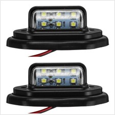 2PCS Accessory 6LED License Plate Light Lamps Black Shell For Truck SUV Trailer 