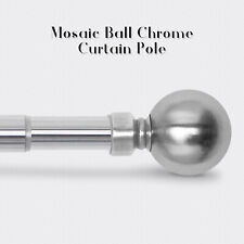 Extendable Eyelet Metal Curtain Pole 28mm Rail With Finials Rings Rod Fittings