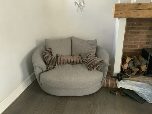 Grey swivel round cuddle - grey,