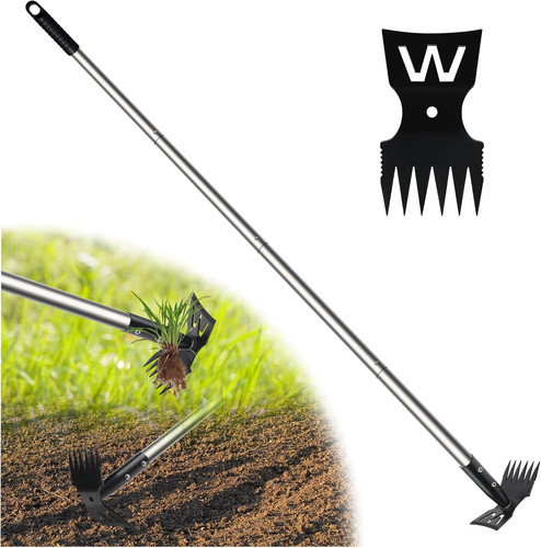Weed puller tool with long - puller,
