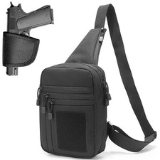 Tactical Gun Bag Pistol Holster Concealed Carry Chest Crossbody Pack Handgun Bag