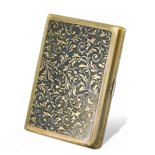Retro metal cigarette - cigarette, case