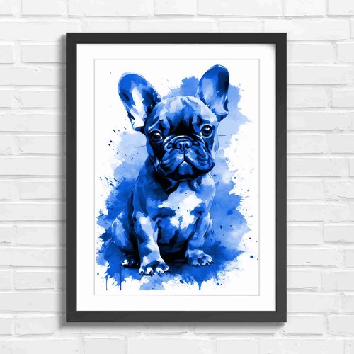 Cute french bulldog puppy art - french,