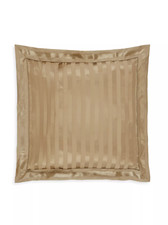 $350 GINGERLILY FRASER CLASSIC STRIPE JACQUARD MULBERRY SILK 2 EURO SHAM TAN NEW