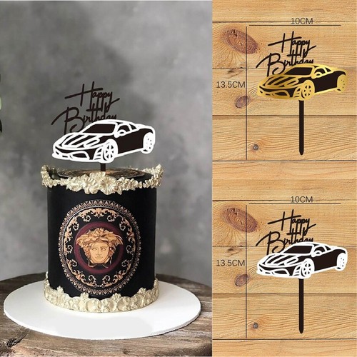 Acrylic cake topper happy - acrylic,
