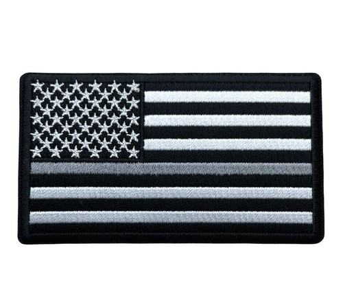 American flag silver thin line - thin,