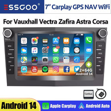 For Vauxhall Corsa C Astra Zafira Apple Carplay Car Radio Stereo GPS Android 14