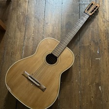Vintage classical acoustic guitar. Made in Romania