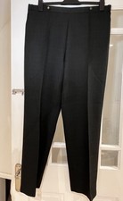 M & S blue check Elasticated Waist Trousers Ladies Size 16 Medium (566)