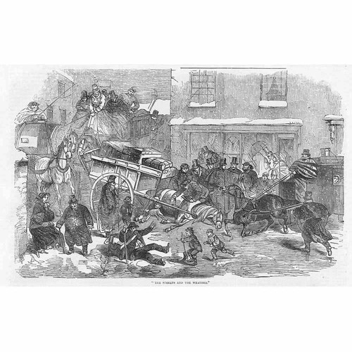 London victorian street scene - london,