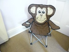 Two Childrens Camping Chairs.One With Duck On And One With Monkey