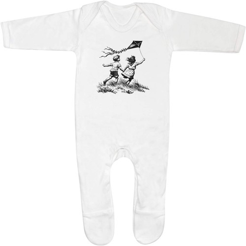 Children flying kite baby - flying, kite'