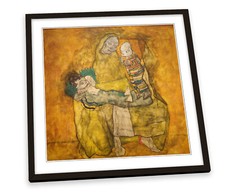 Egon Schiele Mother with Two children FRAMED ART PRINT Picture Square Artwork